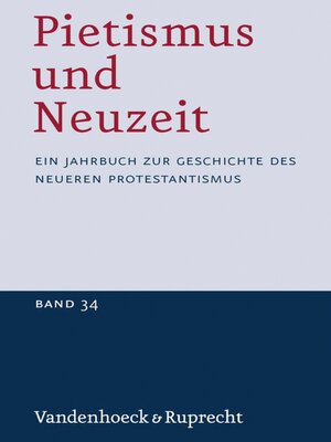 cover image of Pietismus und Neuzeit Band 34 – 2008